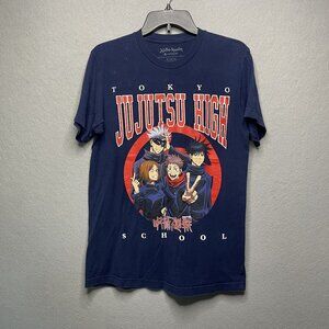 Jujutsu Kaisen Tokyo Jujutsu High School Anime Graphic Tee M Navy Blue